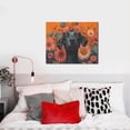 thumbnail image 4 of Lsque Sunflower Black Dog Print Wall Art – Decorative Picture for Living Room, Bedroom, and Office (Horizontal), 4 of 6