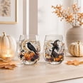 thumbnail image 3 of 2D Halloween Decorations Halloween Stemless Wine Glass, Cute Halloween Glassware Collection For Fresher Sips, Novelty Halloween Decor Drinking Glass For Cocktails, 3 of 8