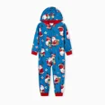 thumbnail image 6 of PatPat Christmas Pajamas Family Matching Kids Girls Boys One Piece Hooded Zipper Cute Santa Claus Gifts Allover Print Holiday Pjs with Hat & Socks, Blue, 4-5 Years, 6 of 12