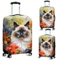 thumbnail image 2 of Welcome Spring Summer Ragdoll Portrait Flower Blue Sky Travel Luggage Cover Cat Lover Kitten Owner Gifts Idea Suitcase Dust Protective Decor - 12001, 2 of 5
