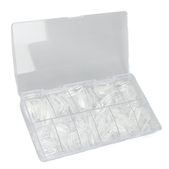 Puntas de uñas transparentes, puntas de uñas transparentes, puntas de uñas ultra, puntas de uñas completas, probadas profesionalmente