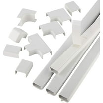 Wiremold Cordmate II Kit C213 - Durable, Paintable Finish - 4 Pieces, 0.5", White