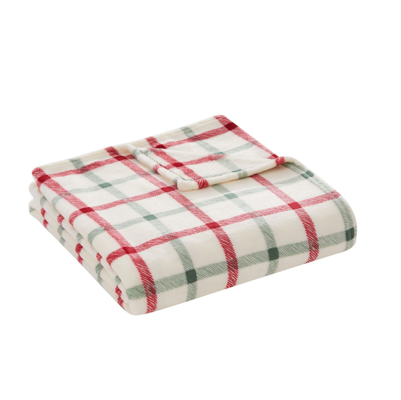 Kate Aurora Holiday Classics Christmas Plaid Oversized & Ultra Plush Oversized Hypoallergenic Accent Throw Blanket - 50 in. W x 70 in. L