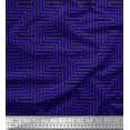 thumbnail image 1 of Soimoi polyester Crepe Fabric Square & Spiral Geometric Print Sewing Fabric Yard 42 Inch Wide, 1 of 3