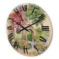 thumbnail image 3 of Designart 'Red Rustic House In The Country Side Landscape' Traditional Wood Wall Clock, 3 of 5