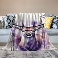 thumbnail image 2 of Fenyluxe Deer Antlers Watercolor Painting Cozy Throw Blanket for Bedroom Living Rooms Sofa Couch All Seasons Comfort Lightweight Anti-Wrinkle Blanket 60x80in, 2 of 6