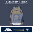 thumbnail image 5 of FORMRS Unisex School Backpack 17" Student Travel Bag with Laptop Compartment, Light Blue Daisy, 5 of 7
