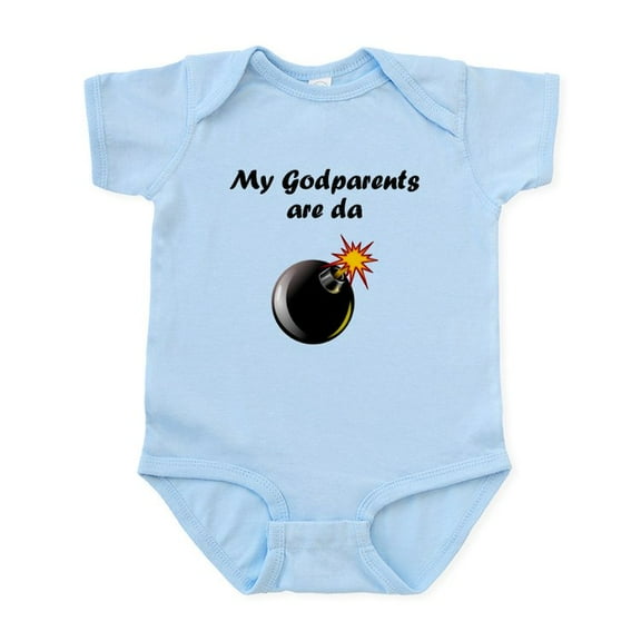 CafePress - My Godparents Are Da Bomb Body Suit - Baby Light Bodysuit, Size Newborn - 24 Months