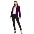 thumbnail image 4 of Women's Casual Long Sleeves Office Workwear Solid Blazer Jacket S-3XL, 4 of 4