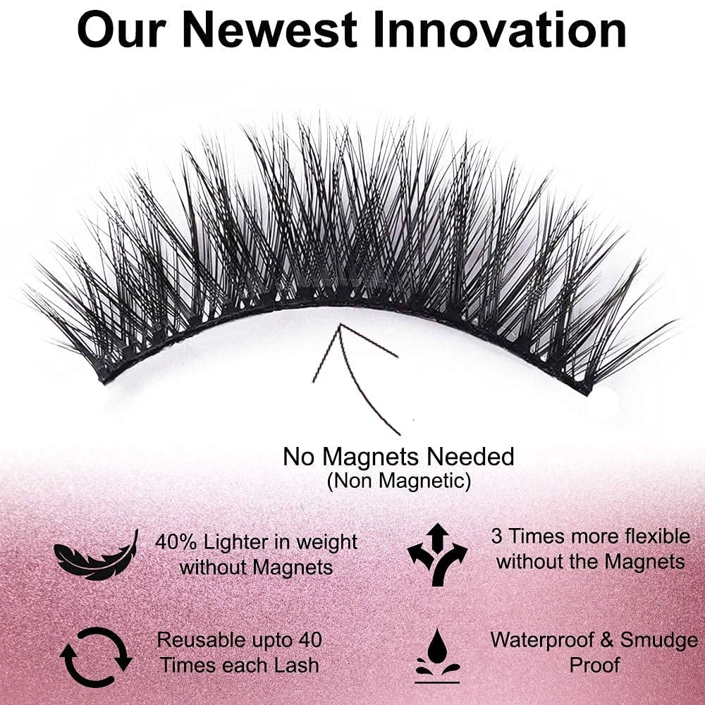 Sarapandan Magnetic eyeliner and eyelash kit, reusable false eyelashes