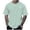 Mint Green, variant on Mens Oversized T Shirt Short/long Sleeve Big & Tall Athletic T-Shirts Athletic Fit Printing Boat Neck Summer Vacation Basic T Shirts