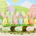 thumbnail image 3 of zhangmingg Easter Egg Ornament Decorative Desktop Display with Rabbit Figurines for Home and Seasonal Celebration, 3 of 6