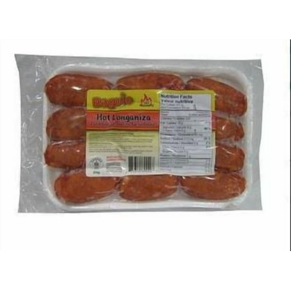 Baguio Hot Sweet Longanisa Sausage, Filipino Style Spicy Sweet Pork Sausage, 375 g, Baguio Hot Sweet Longanisa 375g per bag