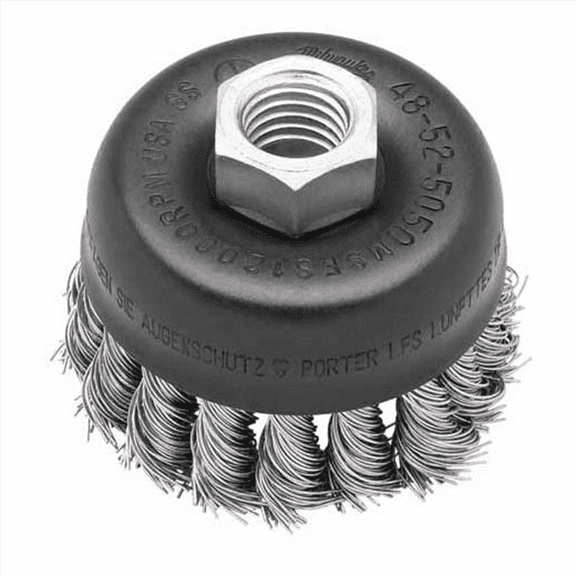 Milwaukee Tool 3" Knot Wire Cup Brush - Stainless Steel