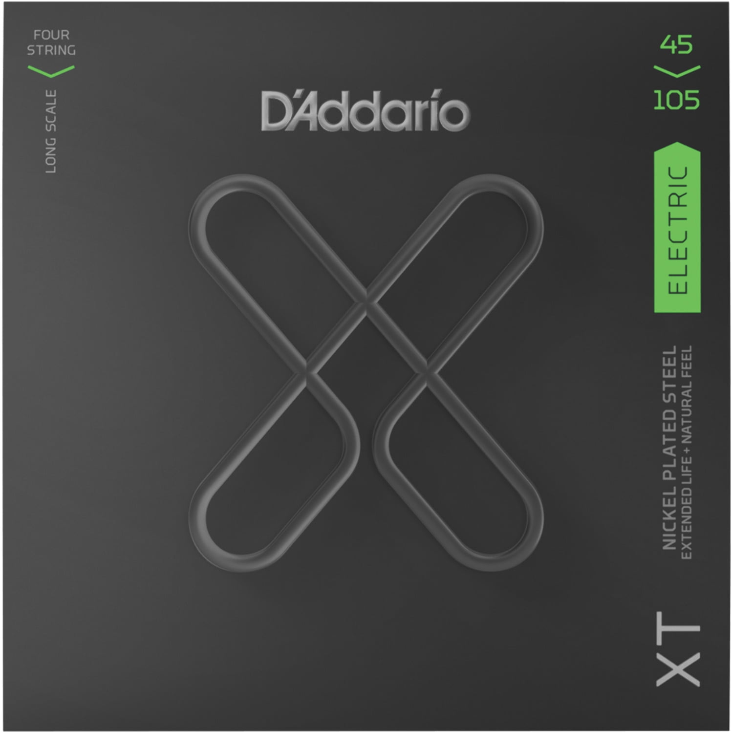 D'Addario 45-105 Regular Light Top/Medium Bottom, Long Scale, XT Nickel Coated Bass Strings