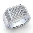 thumbnail image 1 of Genuine 0.5ctw Round Cut Diamond Mens Cluster Anniversary Engagement Ring Solid 10K Rose, White or Yellow Gold JK I1, 1 of 3