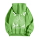 thumbnail image 4 of MHFRRA Sudadera con Capucha de Temática Cómoda para Un Jersey Informal, Ropa de Calle Suave, Ajuste Relajado, Suéter de Cuello Redondo con Diseño de Capucha Verde, 4 of 5