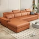 thumbnail image 4 of Leather Nordic Recliner Sofa Double Comfortable Black Modern Waterproof Sofa Luxury Reading Salon Meuble Living Room Furniture My Lux Decor Round, 4 of 7