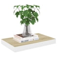 thumbnail image 3 of Estante de Pared Flotante SKM en Roble y Blanco 50x23x4 cm MDF, 3 of 9