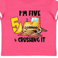 thumbnail image 4 of Inktastic I'm 5 and Crushing It Construction 5th Birthday Boys or Girls Toddler T-Shirt, 4 of 5