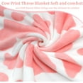 thumbnail image 4 of Cow Print Blanket Twin Size Soft Cozy Fuzzy Warm Cow Blankets and Throws Warm Plush Fleece Flannel Pink Cow Printed Blanket Gift for Adults Mom Travel Blanket All Seasons 60 x 80 inch, 4 of 5