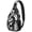 Tropical, variant on Tropical Flower and Leaf Crossbody Sling Bag for Women, Lightweight Floral Backpack for Hiking and Travel with Bright Bloom Design