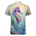 thumbnail image 5 of Seahorse Clown Fish Men Zipper T-shirt Summer Casual Short Sleeve T-shirt Top, 5 of 7