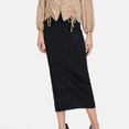 thumbnail image 2 of Sngxgn Womens High Waist Plaid Skirt Pencil Mini Skirts(Black,One Size), 2 of 7
