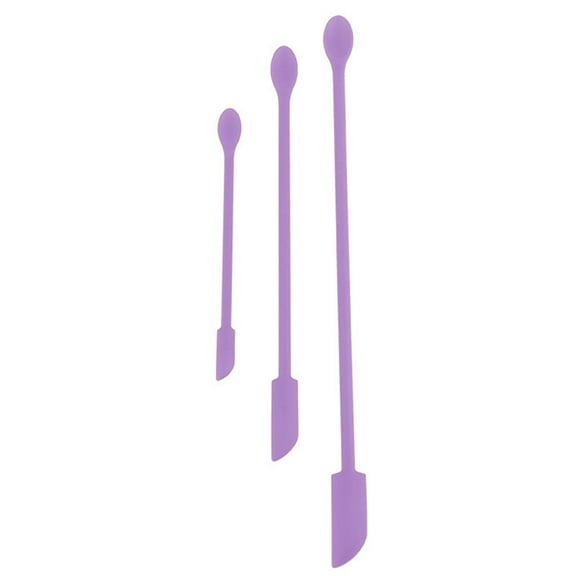 Mini Spatula Silicone Spatula Set - 3 Counts Small Makeup Scrapers for Cosmetics, Reusable Beauty Tiny Tools, Thin Jar Scraper, Get the Last of the Makeup Out of the Bottle