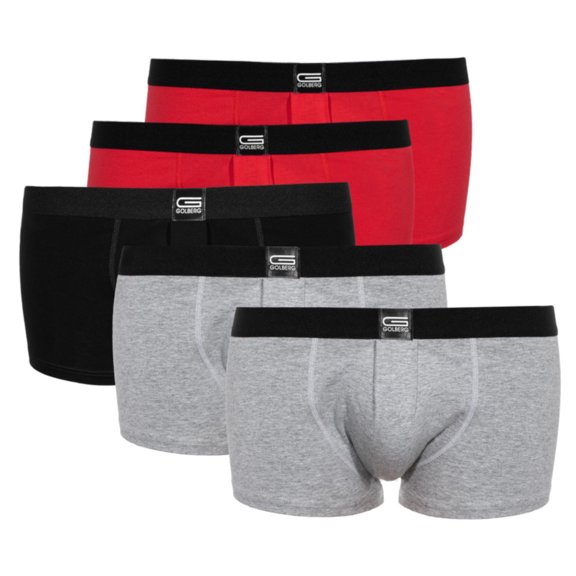 GOLBERG Boxer Briefs - Stretchy, Soft, and Comfortable - Multiple Size and Color Options - 5 Pack of Assorted Colors