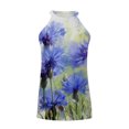 thumbnail image 4 of Tops de mujer Moda Casual Suelto Sin tirantes Impreso Damas Cuello halter Chaleco Tops Pompotops  lopia991328, 4 of 5