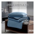 thumbnail image 4 of Edredón Ligero Real Textil + 1 Funda de Almohada, Juego de Colcha Individual, Color Azul Medio, 4 of 7