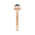 thumbnail image 5 of ANGARA Natural Solitaire Blue Sapphire Infinity Knot Engagement Ring in 14K Rose Gold for Women (Size-5mm) | September Birthstone, Anniversary, Jewelry Gift for Women | Natural Blue Sapphire Ring, 5 of 12