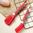thumbnail image 2 of 3 pack de pinzas de cocina, pinzas de acero inoxidable antiadherente con punta de silicona compatible con la cocción de bbq para hornear Afortunado Sencillez, 2 of 5