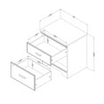 thumbnail image 3 of South Shore Versa 2-Drawer Nightstand, Country Pine, 3 of 8