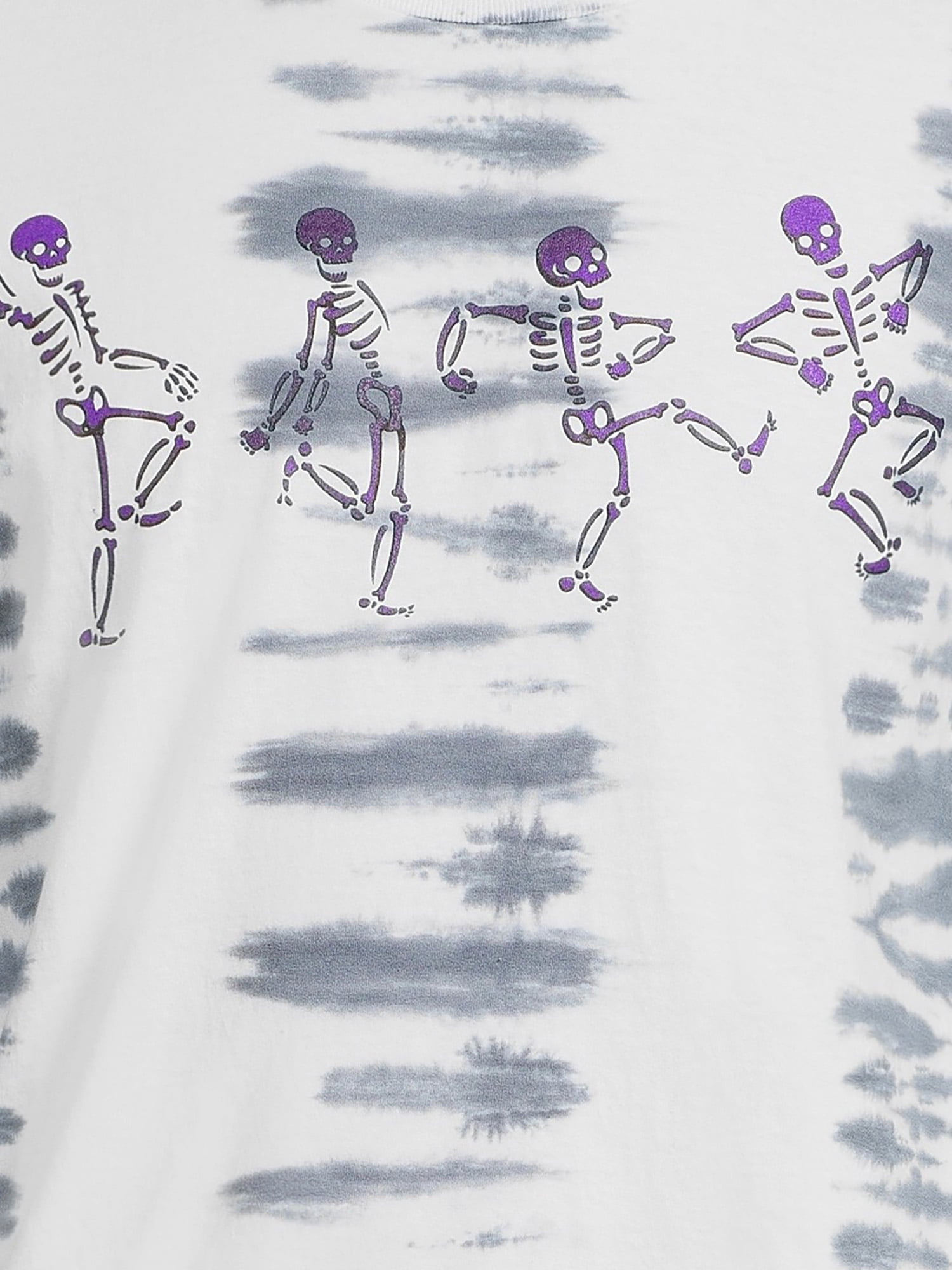 Butterfly and Dancing Skeletons Men's & Big Men's Tie Dye Graphic T-Shirts, 2-Pack
