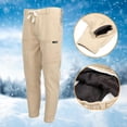 thumbnail image 1 of Pantalones cálidos de invierno, pantalones de chándal para hombre, de cintura alta, gruesos, informales, para correr, a la moda, senderismo, deportes beige 31 Fernando Pantalones de lana cálidos de invierno, 1 of 8