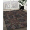 thumbnail image 2 of Ahgly Company Indoor Round Patterned Carbon Gray Area Rugs, 3' Round, 2 of 6