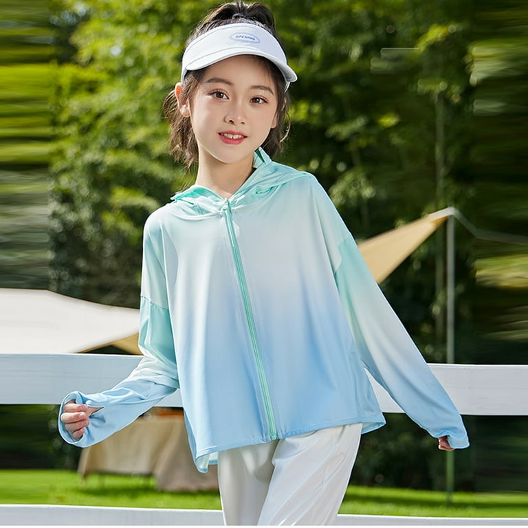 QUDDERR Kids Toddler Sun Protection Jacket for Boys Girls UPF 50+