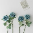 thumbnail image 2 of Visland Artificial Flowers 4PCS Fake Roses Silk Flower Bouquet Faux Floral Arrangement Bridal Bouquet for Wedding Decoration, 2 of 2