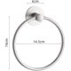 thumbnail image 2 of Stainless Steel Towel Ring No Drilling 3M Self-Adhesive Towel Holder Bathroom and Kitchen Towel Rack (Silver Circle), 2 of 5