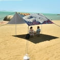 thumbnail image 7 of Wobogo White Wolf with Sunflower Beach Tent Camping Sun Shelter 110 x 125in UPF50+ Outdoor Shade for Trips Fishing Picnics, 7 of 7