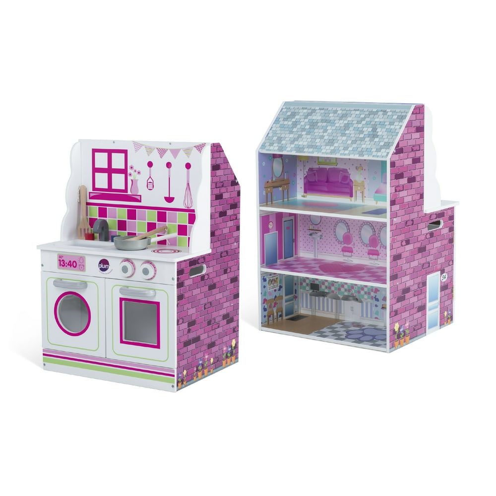 Plum® 2in1 Dollhouse and Play Kitchen