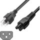 thumbnail image 1 of SatelliteSale Cable de Alimentación Universal para Computadora de Alta Resistencia con Certificación UL, Macho NEMA 5-15P a Hembra IEC C5, Cable Universal de PVC Negro de 30 Cm., 1 of 6