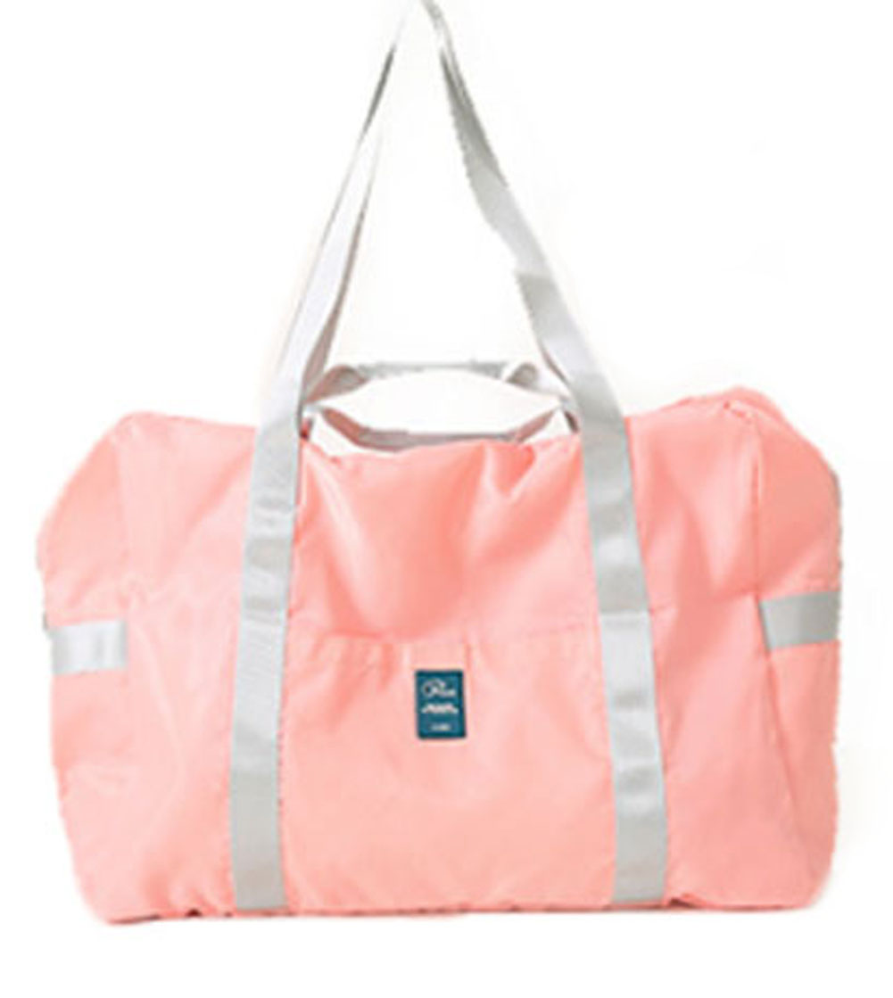 Zzfab folded Up Small Light Weight Heavy Duty Big Travel Bag Pink