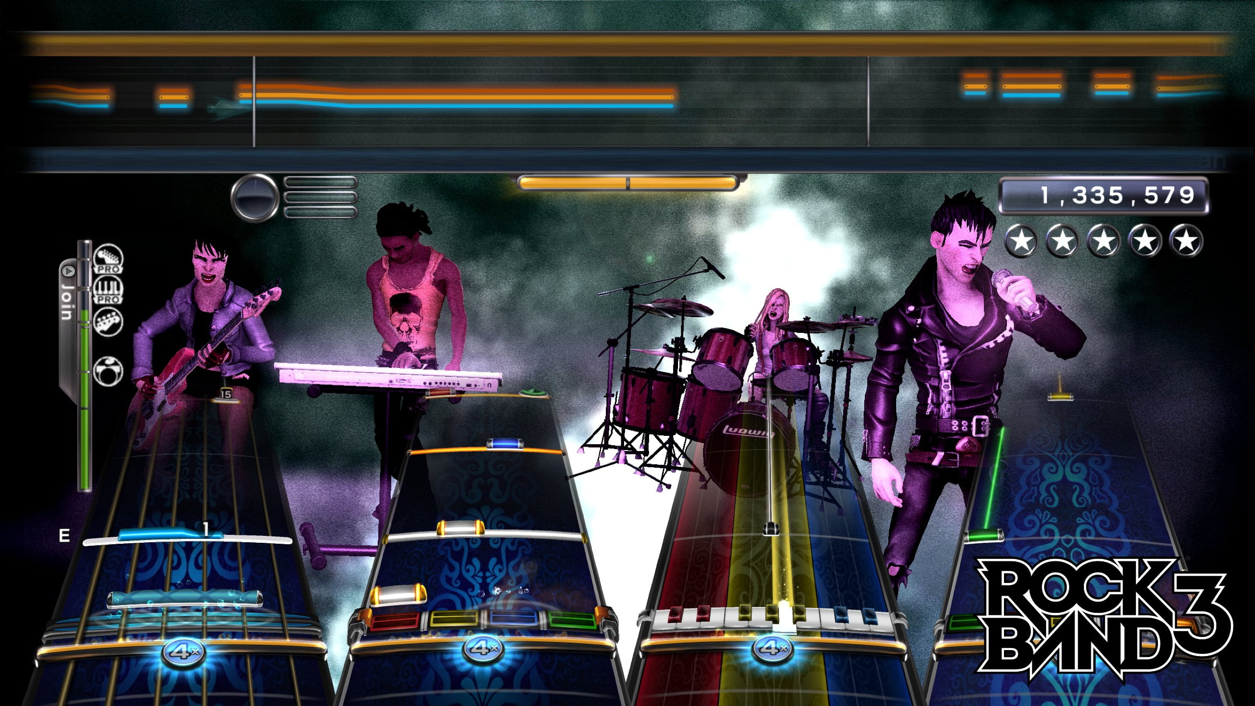 Rock Band 3 Physical Video Game for PlayStation, Music Game with 4 Offline Players and Parental Controls