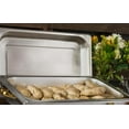 thumbnail image 2 of TrueCraftware- 8 Qt. Full Size Stainless Steel Continental Chafing Dish Brass Accent Complete Set- Food Warmer Chafers and Buffet Warmer Sets for Catering Event Party Holiday Buffet Weddings Catering, 2 of 7