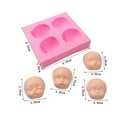 thumbnail image 6 of Callipe Silicone Doll Head Mold for Cake Decoration 3D Baby Face Molds Cupcake Chocolate Fondant Sugar Craft Food-Grade Multipurpose Mold, 6 of 8