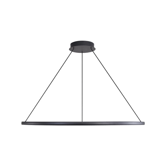 Veritas 71" LED Ring Chandelier in Sand Black