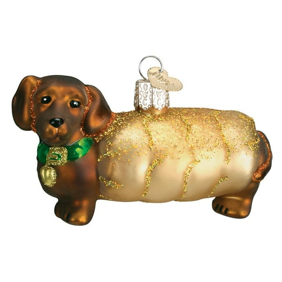 Old World Christmas Collection Glass Blown Ornaments for Christmas Tree Wiener Dog